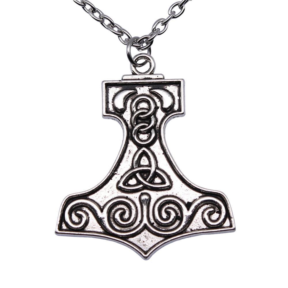 Witch Knot Pendant Necklace Wiccan Celtic Occult Protection Jewelry 45cm or 70cm long chain