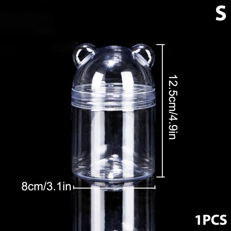 Guazi Nut Storage Box Cartoon Bear Storage Bottle Candy Food Can Snack Acrylic Can Cute Sealed Can Biscuit Can Dessert Storage