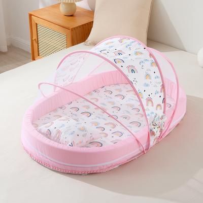 1 Set 90x55x50cm Portable Neonatal Bionic Sleeping Pad Mattress Crib In a Bed Baby Bed Baby Mosquito Net Full Face Foldable