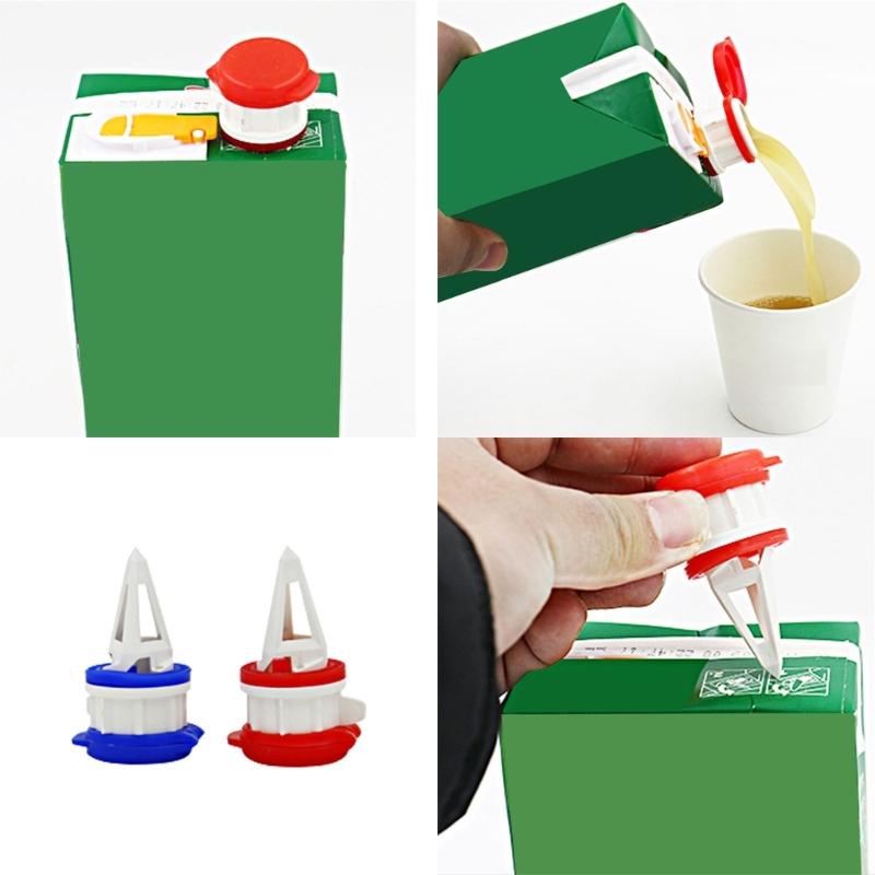 Carton Drink Spouts With Protective Cover Food Safe Silicone Spill Prevention Device For Home Travel Camping Essential