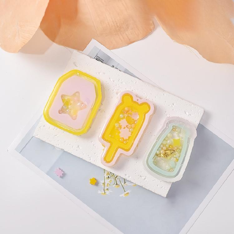 Resin Shaker Mold Quicksand Resin Casting Epoxy Silicone Mold for DIY Keychain