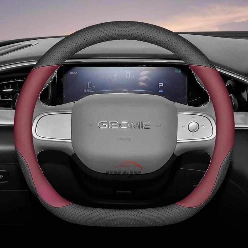 Leather Car Steering Wheel Cover for Geely Geome Geometry A C Steering Covers Steering Covers