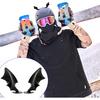 Lewtemi 4 Pairs Helmet Devil Horns Motorcycle Helmet Accessories Cat Ears Devil Wings Horns with Adhesive Suction Cup Ski Bike Accessories for Women