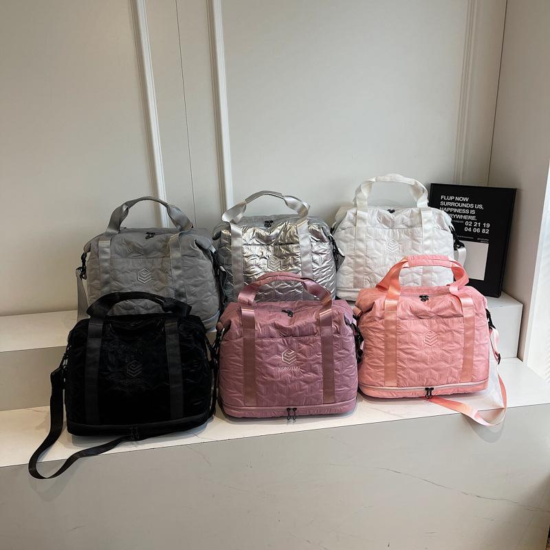 Short trip bag, large capacity, lightweight storage bag, shoulder satchel fitness bag, women's casual sports luggage bag