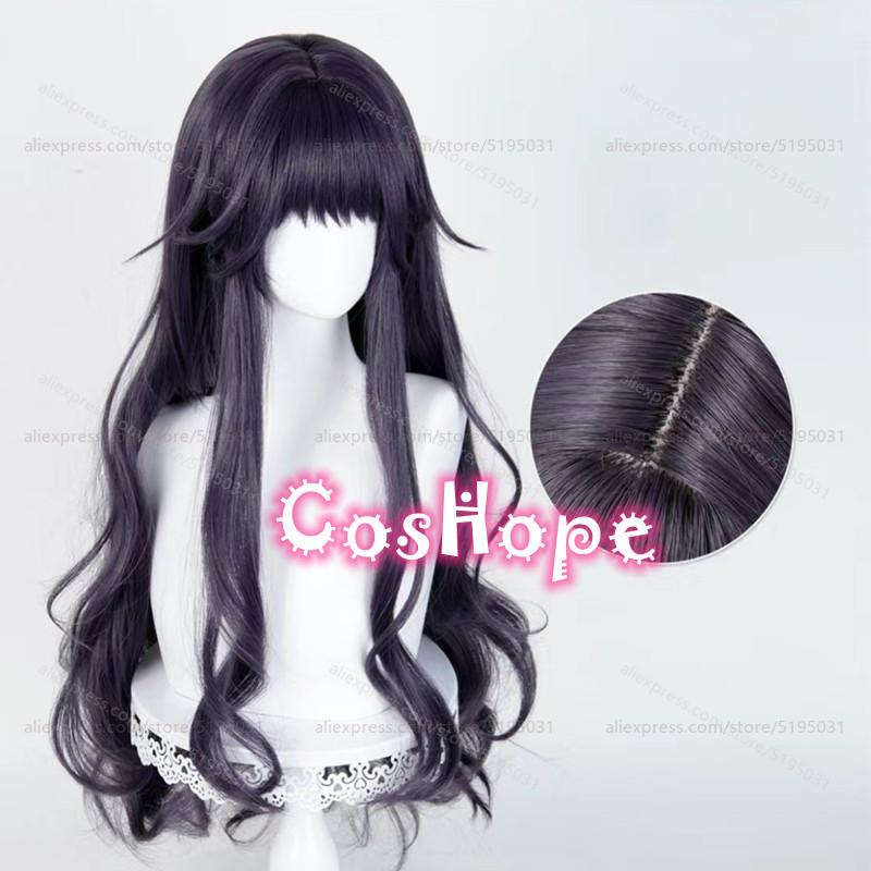 Perruque Cosplay Waguri Kaoruko 90cm Longue Violet Gris Perruque Anime Résistante à la Chaleur Perruques Synthétiques pour Costume d'Halloween Carnaval One Size gray