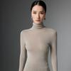 High-Quality Women's Chunky Knit 100% Wool Pullover Sweater - Autumn/Winter with Seamless Inner Layer & High Neck