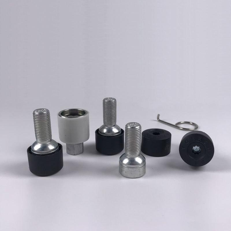 For VW Tyres Anti-theft Screws Complete Set of Wheel Hub Bolt Assemblies Screws Type 523 Wheel Screws with Key wht001814B523