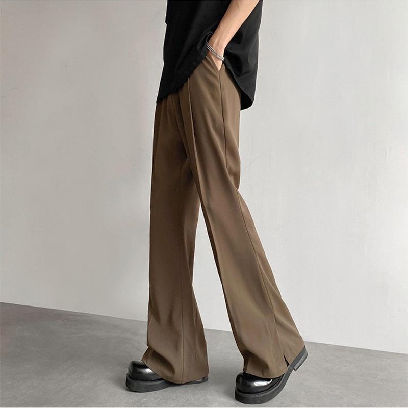 Men's Trendy Flared High-Waist Slit Trousers