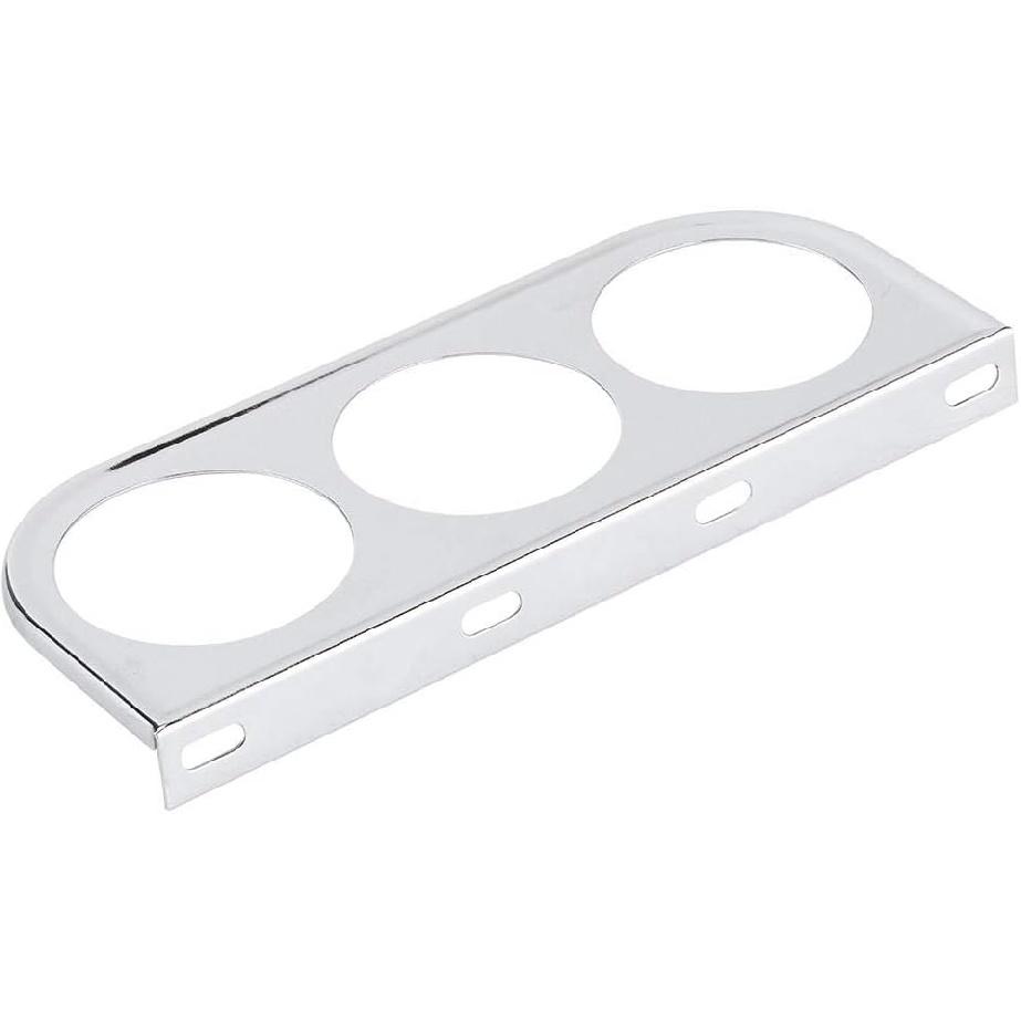 Gauge Holder,52mm/2in 3-Hole Triple Instrument Panel Shell Gauge Mounting Bracket Car Dashboard Meter Iron Holder(Silver) Gauge Bracket