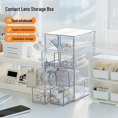 Schubladentyp Transparenter Organizer für Kontaktlinsen, Schreibwaren & Kosmetik