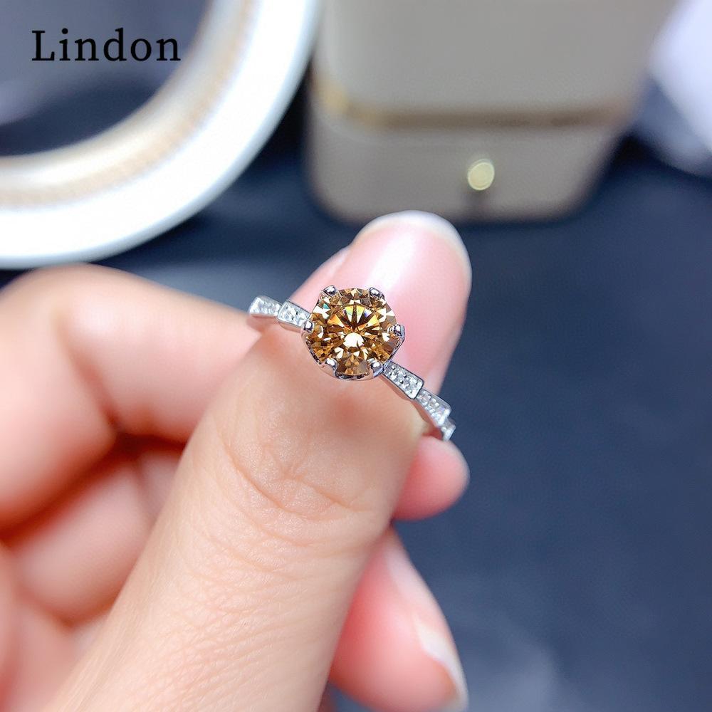 Lindon klassischer versilberter Zirkon-Ring für Damen, Schmuck, Hochzeit, Versprechen, Party, Geschenk