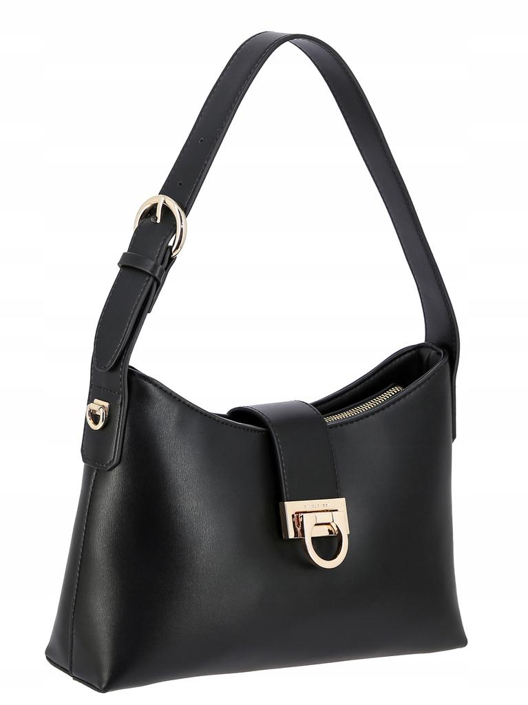 David Jones Women's Shoulder Bag, Black Eco-leather