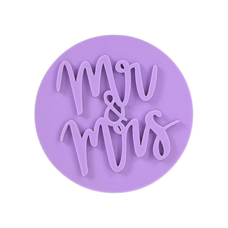 Bride To Be Wedding Cookie Embossed Stamp Mr Mrs Love Biscuit Mould Valentines Day Party Supplies Bridal Shower DIY Baking Tools