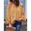 Off-the-Shoulder Fashion Tube Top off-Neck Pullover Long Sleeves Shirt
