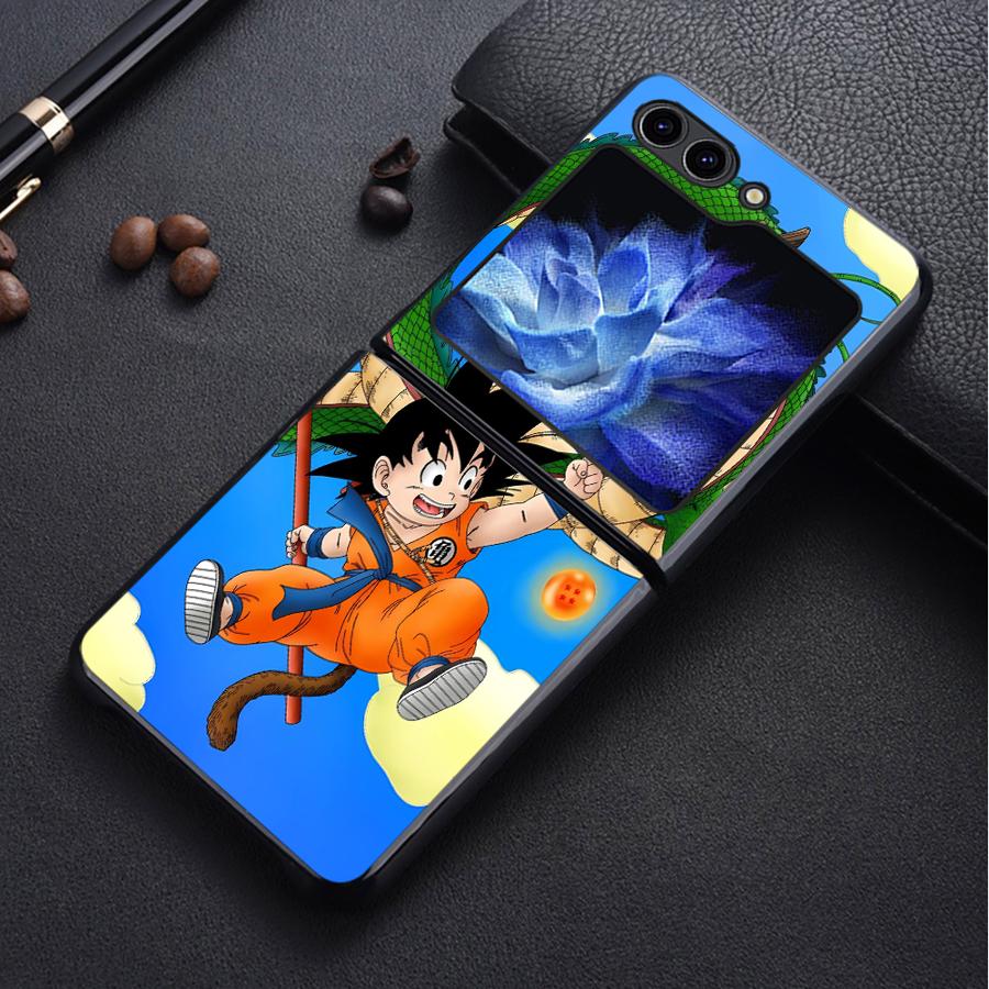 Anime Dragon Ball Cool Back Phone Cover Funda Case for Samsung Galaxy Flip3 Flip7 FE Z Flip 7 6 5 4 3 Flip5 Flip6 Flip4