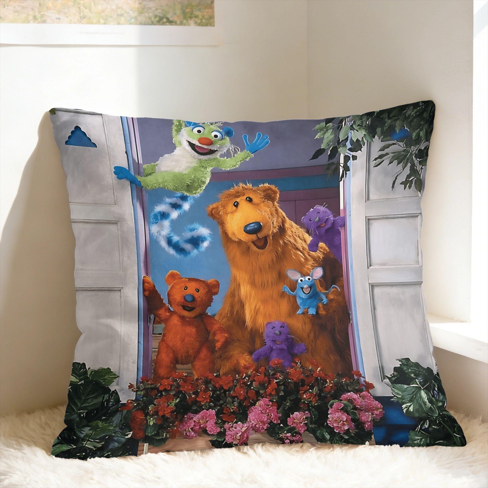 Fine Glasses Unisex Blue Tutter- B-Bear In The Big House Pillowcases Morden Pillow Case For Living Room Chair Comfy Pillow Cover