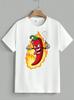 Angry Flaming Chili Pepper Spicy Foodie Vaping Funny T‑Shirt