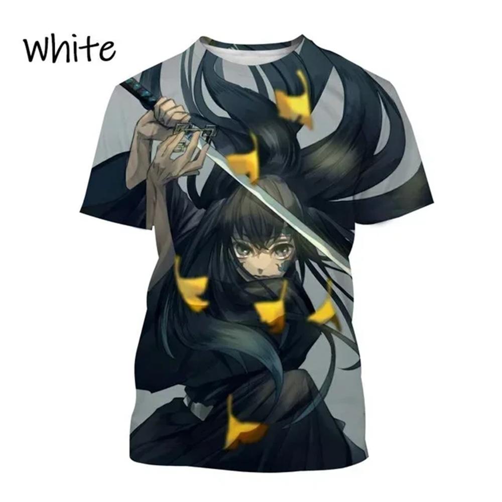 Fashion New Trend Anime Demon Slayer T-Shirt Cartoon 3D Print Short Sleeve Top Street Comfort Casual Shirt Harajuku Tees