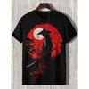 Summer Round Neck 3D Animal Warrior Print Top Fashionable Casual Short Sleeved Men's T-shirts