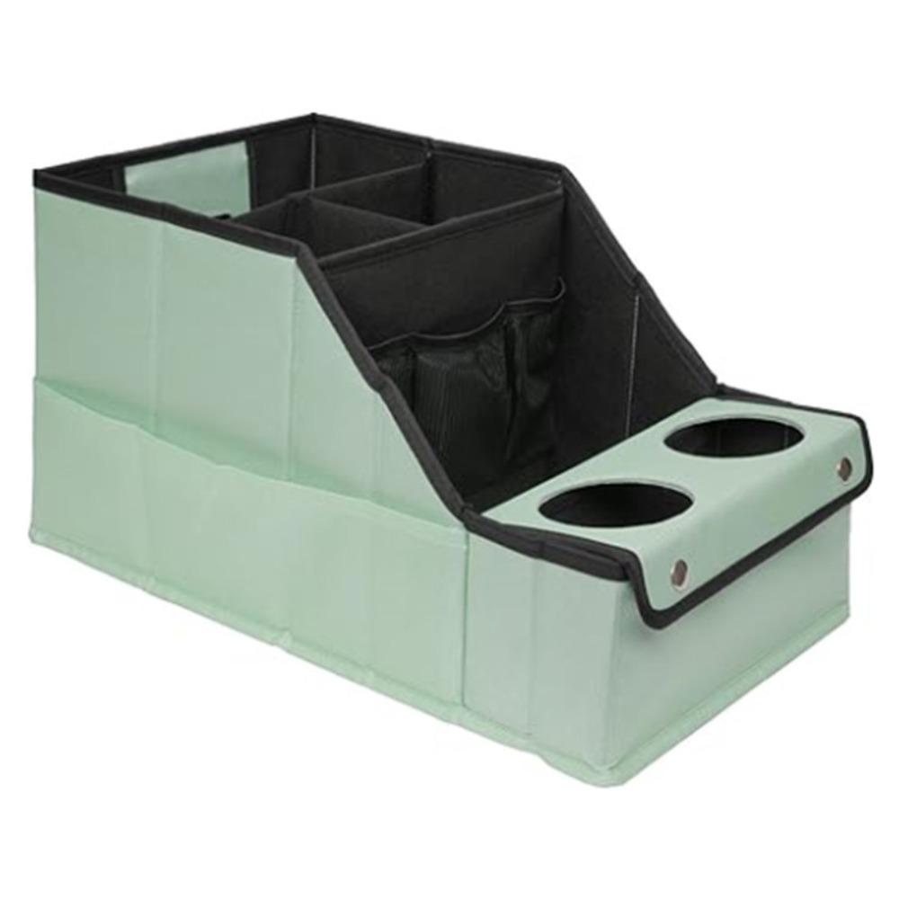 

Foldable Car Seat Storage Organizer Anti Slip Car Trunk Organizer Passenger Seat зелёный