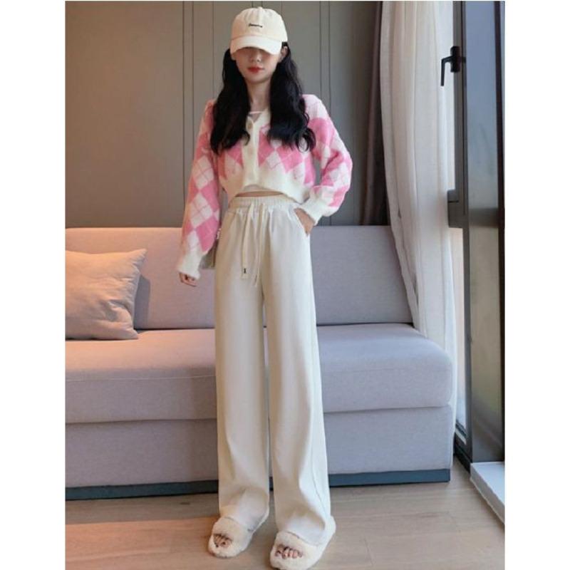 Casual Pants Children's Spring and Autumn New High Waist Drape Loose Straight Wide Leg Trousers