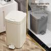 High-End Large Capacity Plastic Foot Pedal Trash Can for Bathroom and Living Room