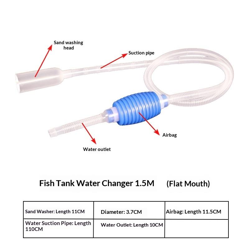 

Aquarium Vacuum Cleaner Siphon Pump Gravel Filter & Flow Control Manual Aquarium Water Changer Fish Tank Air Pump Cleaning Tools