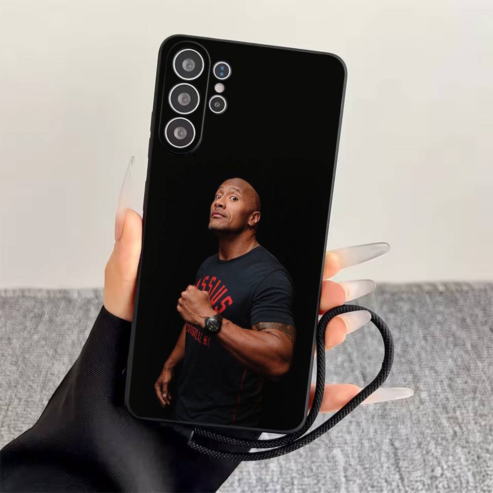 D-Dwayne Johnson Phone Case For Samsung S25,S24,S21,S22,S23,S30,Ultra,S20,Plus,Fe,Lite,Note,10,Black Cover