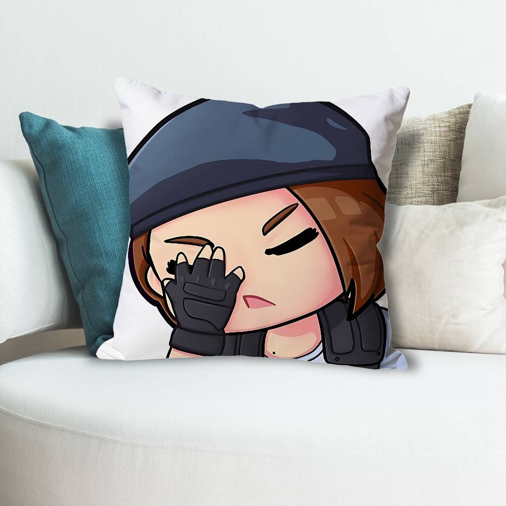 Jill Valentine R-Resident E-Evil Throw Pillow Case Decoration Bed Custom Square Pillowcase Pad Cover