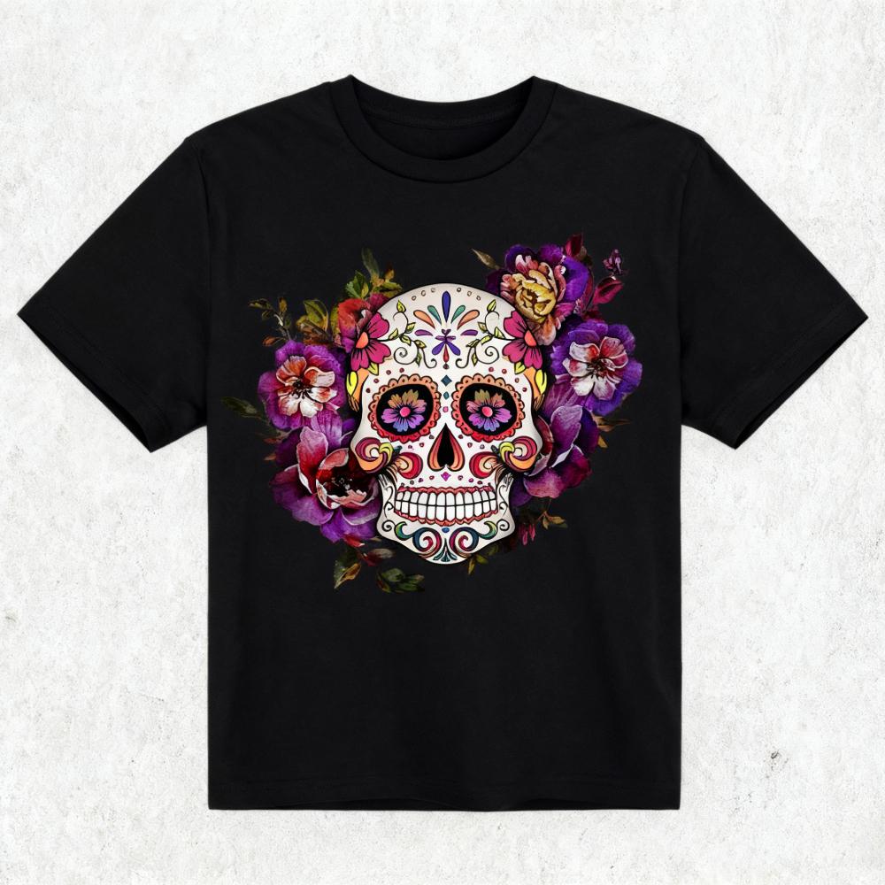 Halloween Skull TShirt Funny Skeleton Women TShirt Halloween Graphic Vintage Shirt Day of The Dead Tee Dia De Muertos Tops