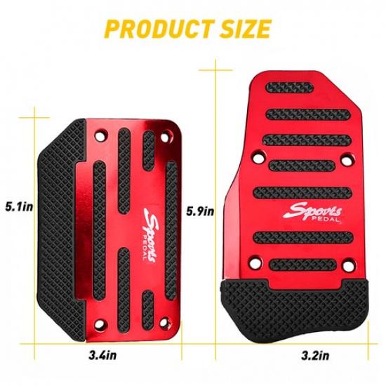 Anti Slip And Brake Accelerator Pedal Gas Cover Kit For Dodge For Chrysler Red