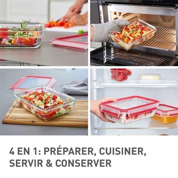 Boite de conservation - TEFAL - Rectangulaire - Masterseal fresh - En verre - 850ml