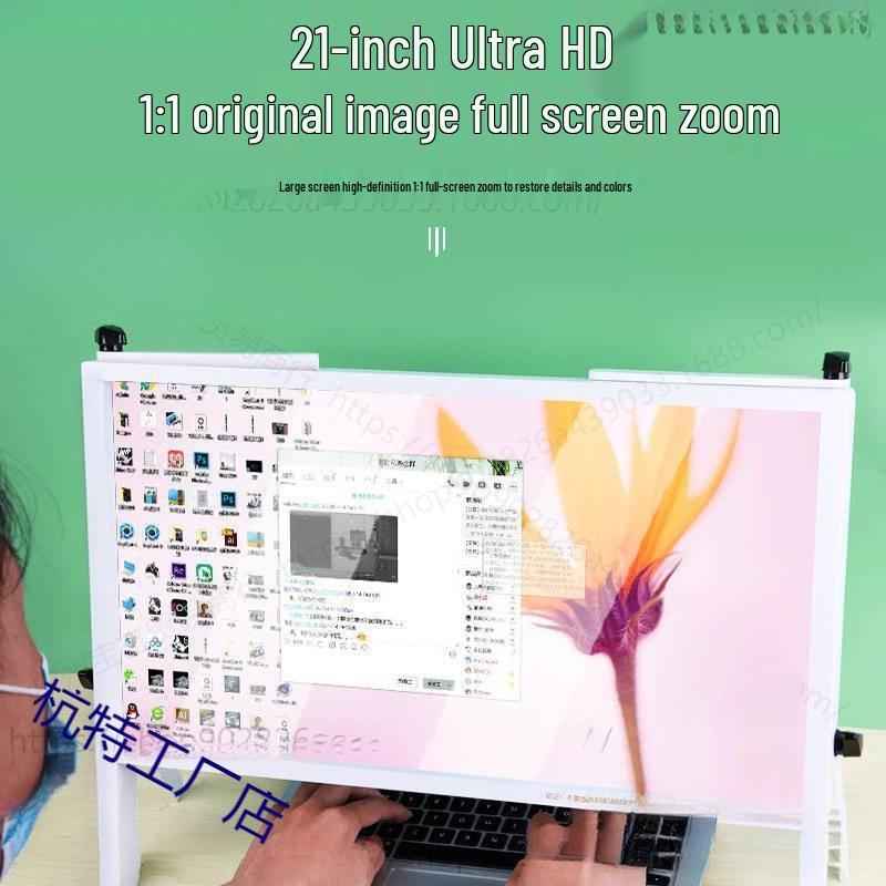 Ultra-Clear Laptop Screen Magnifier with Foldable Desktop Stand
