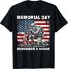 Memorial Day Erinnern und Ehrenerweisen Patriotisches US-Flaggen Militär T-Shirt