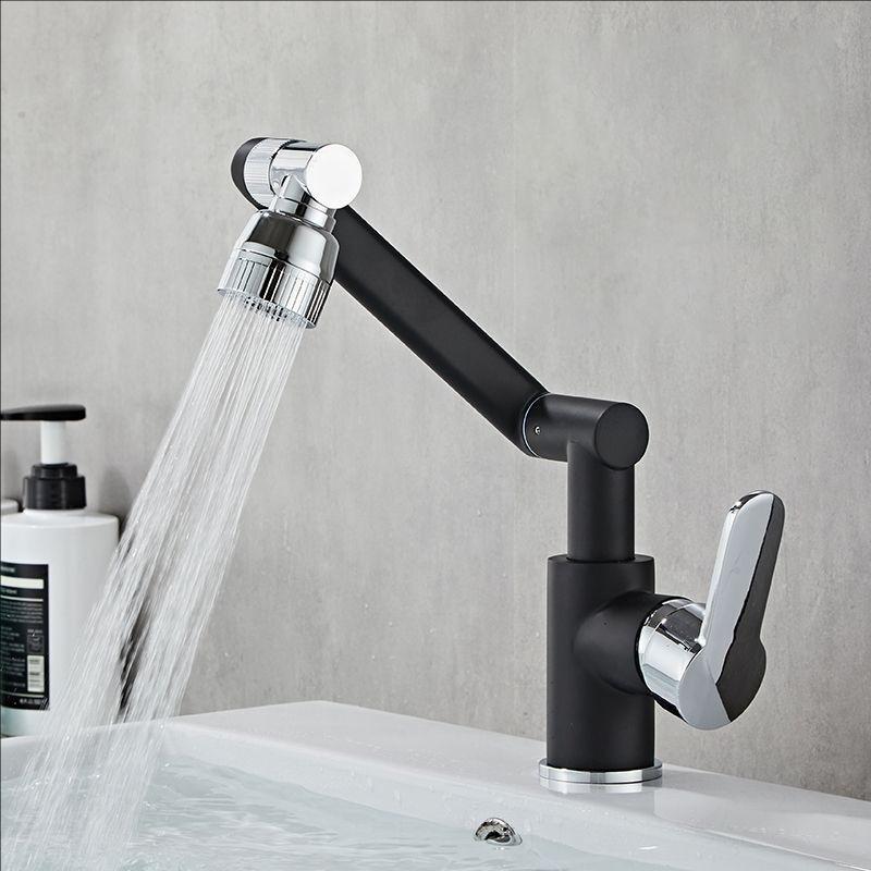 Robinet de lavabo de salle de bain en laiton antique Mélangeurs de cuisine universels Robinets Chaud Froid Ménager Modes doubles Rotatif Bidet Bras robotique