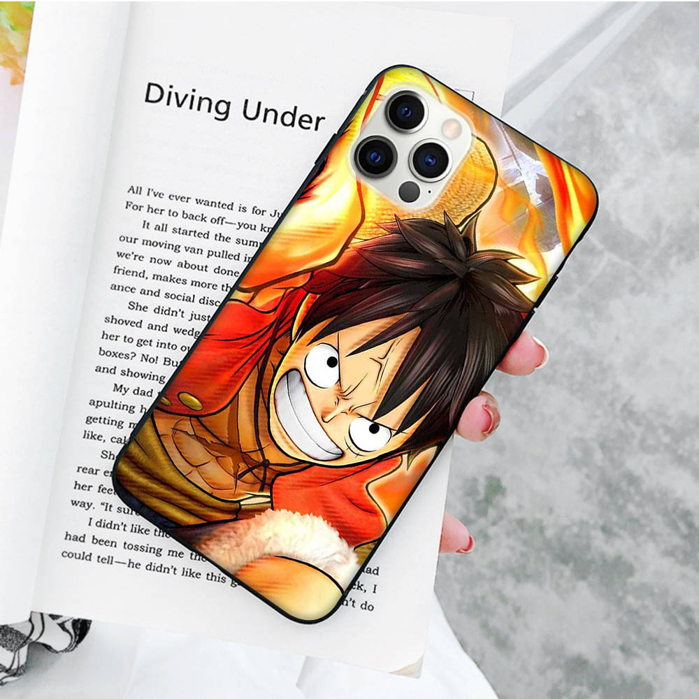 JW79 One Piece Luffy Monkey Black Soft Case for OPPO Reno 8 6 5 4 Pro Plus Find X3 A17 A3 A31 A38 A40 A53 A54 A55 A74 A76 A78 A77 A80 A94 A95 A96 Lite