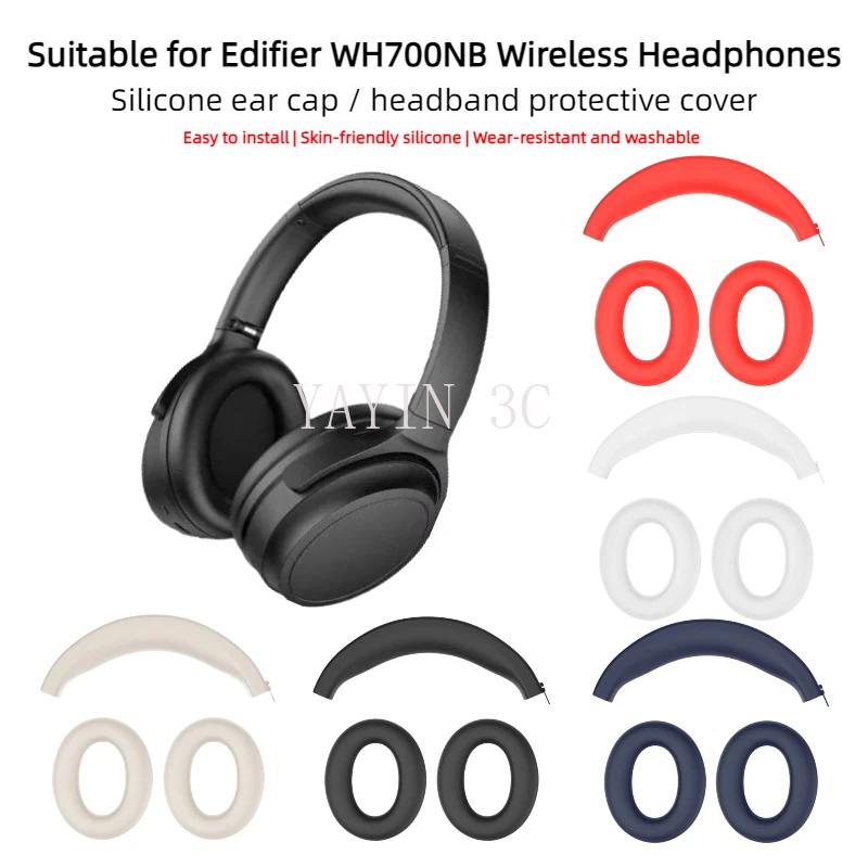 For Edifier WH700NB Active Noise Cancelling Wireless Headphones soft Ear muffs / zipper headband silicone protective cover