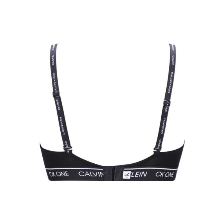 Calvin Klein Solid Logo Triangle Cup Bra Women underwear Black QF5730-001