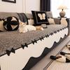 French Style Chenille Sofa Cover Irregular Dust-proof L Couch Slipcover Non-Slip Autumn Winter Sofa Pad Mat for Living Room