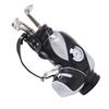 Mini Desktop  Golf Bag Pen Clock  Zinc Alloy PU Leather with Golf Pens Souvenir Set GiftBlack