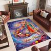 Virgin Mary Theme Crystal Velvet Rug Personalized Custom Name Text Soft Floor Mat Home Decor