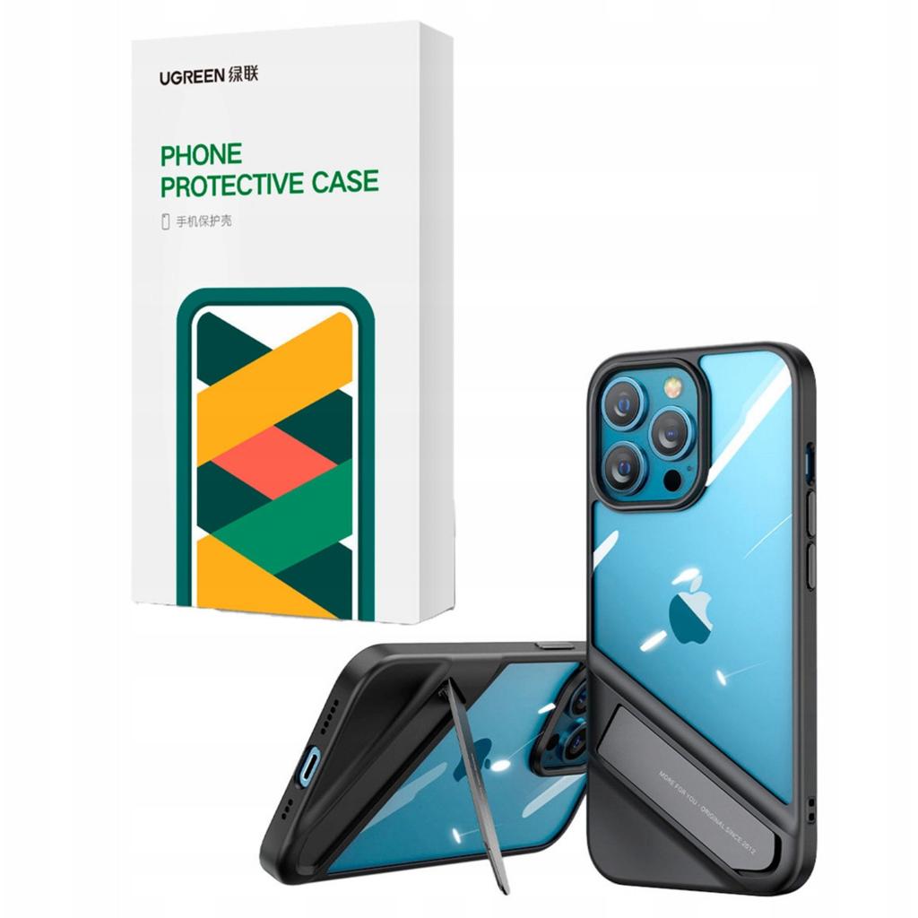 Ugreen Fusion Kickstand Case Sztywne Etui Z Żelową Ramką I Podstawką Do Iphone 13 Pro Czarny (90153)