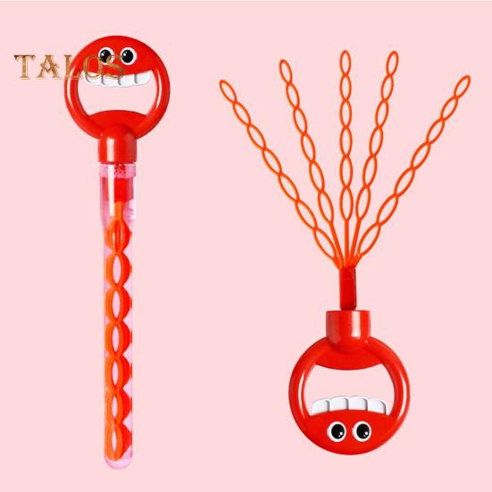 Máquina de bolhas de rosto sorridente de 32 furos, fabricante de bolhas românticas com pacotes de concentrado, máquina de sopro de bolhas, brinquedo para crianças e adultos