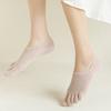 1 par dame lavt kutt tåsokker sklisikre pustende svetteabsorberende grunne munn bomullssokker sommer elastiske ensfargede usynlige sokker
