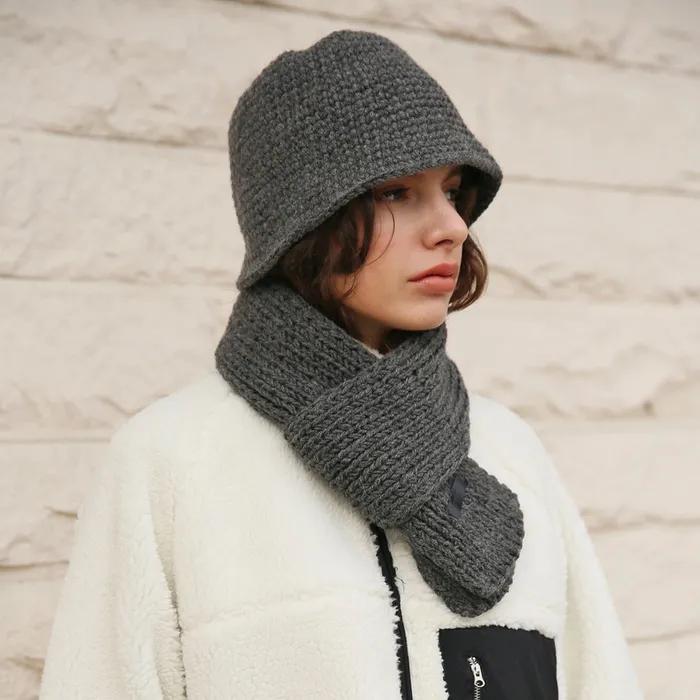 [handmade]momo knit muffler_ivory