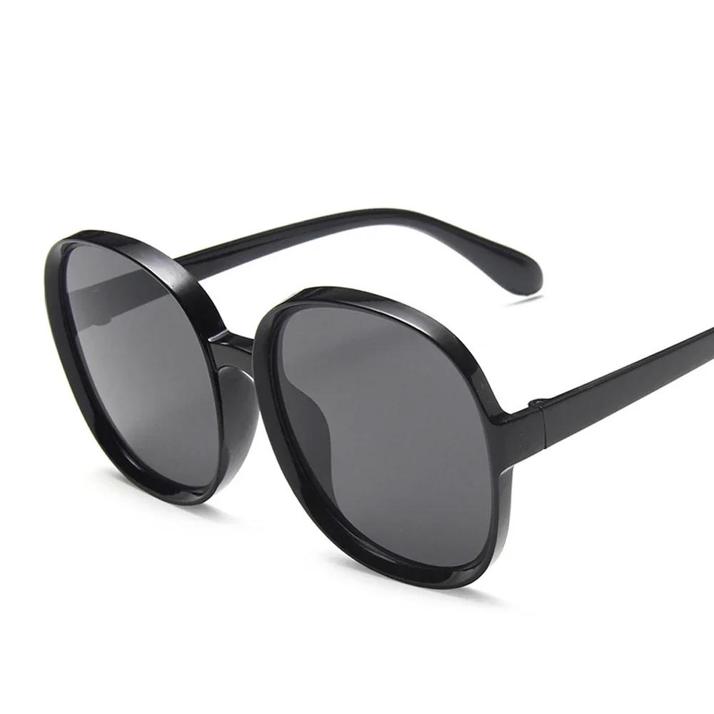 Ochelari de soare noi, cu cadru rotund, pentru femei, design retro, maro, negru, ochelari de soare supradimensionați pentru femei, modă feminină, condus în aer liber