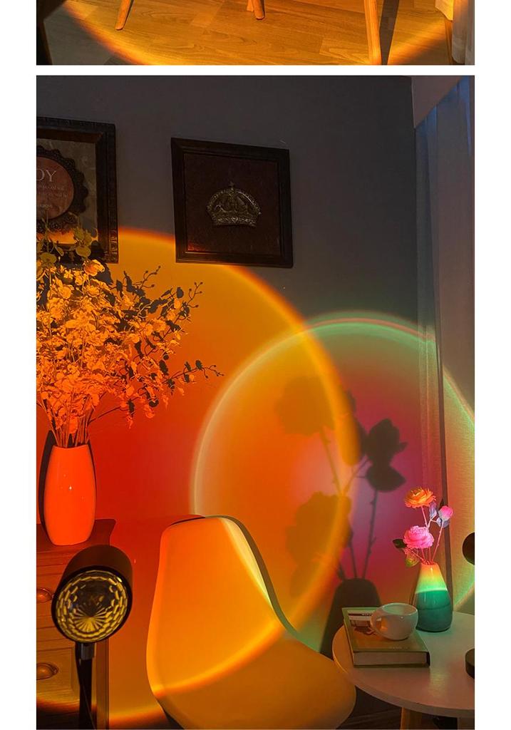 Net Celebrity Water Ripple Atmosphere Lamp – Desk, Floor, and Bedroom Night Light with Sunset Effect. Perfect Gift for Live Broadcast Rooms.