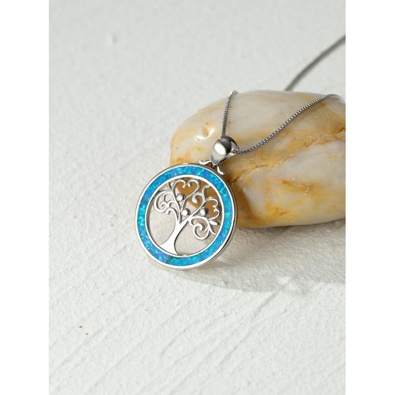 Wish Female Versatile Tree of Life Opal Necklace