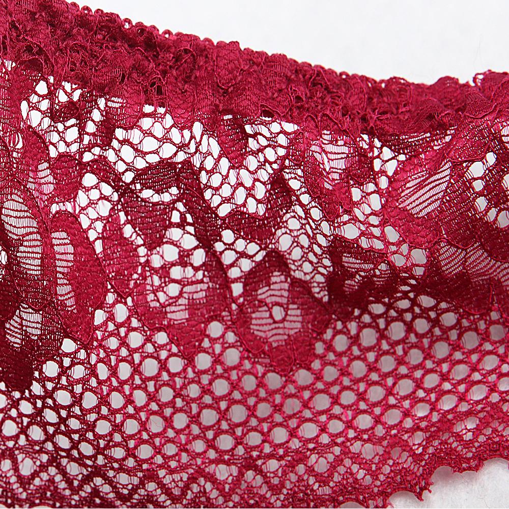 Blumen-Spitzen-G-String-Slips Damen Einfarbig Hüfttief Slips Baumwoll-Dessous Hohl-Tanga Unterwäsche Intimates