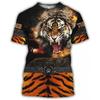 Fashion Tiger 3D Print Summer Fashion Popular T Shirt Casual Men's Street Hip-Hop Short Sleeve T-shirt Harajuku Y2k Loose Top